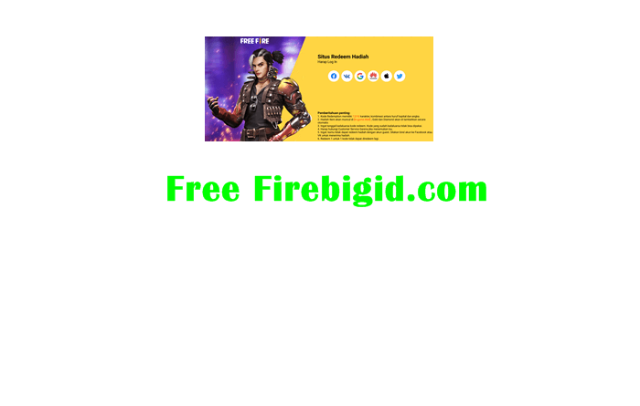 Free Firebigid com situs kode redeem ff